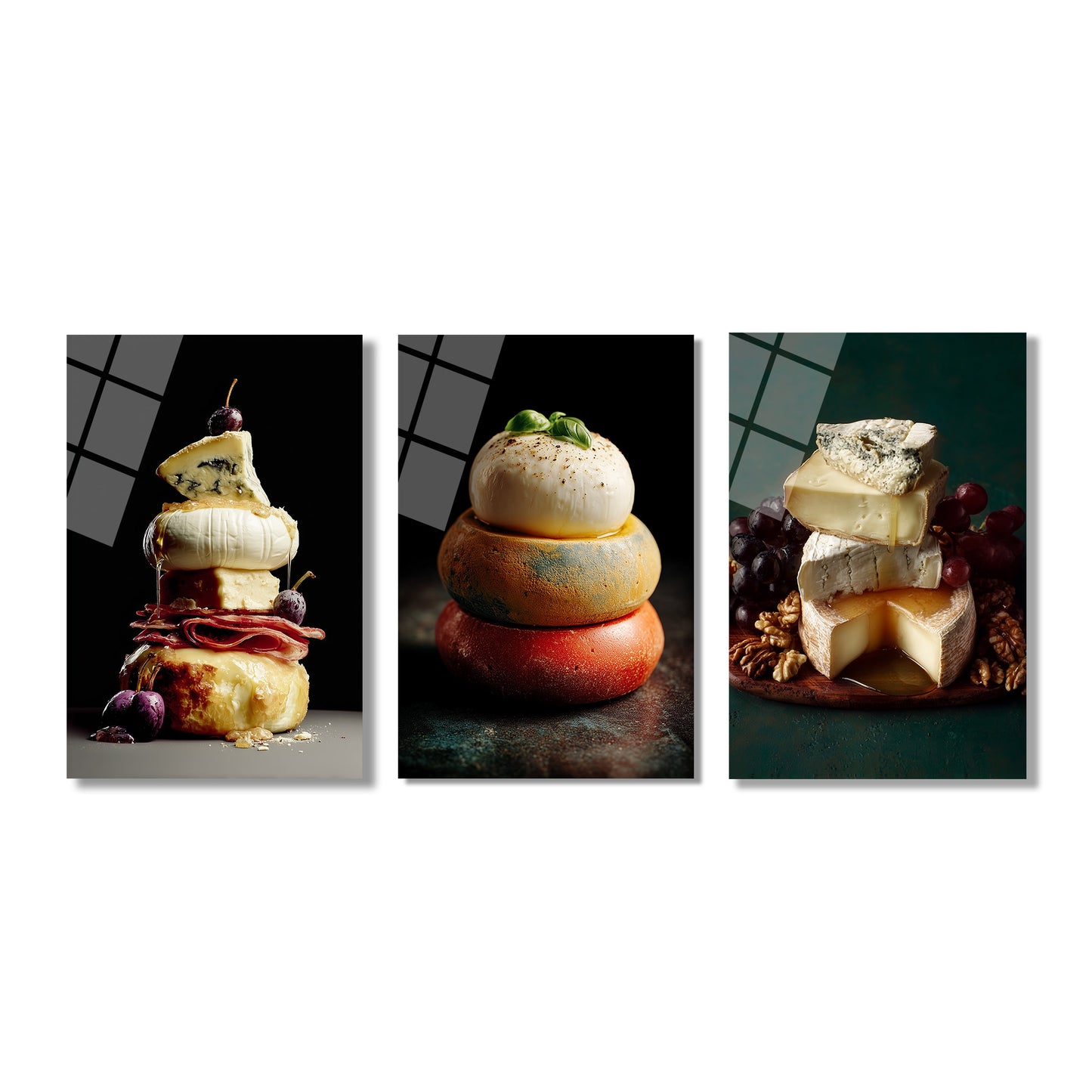 ÜÇLÜ DİKEY CAM TABLO SETİ - TT4125