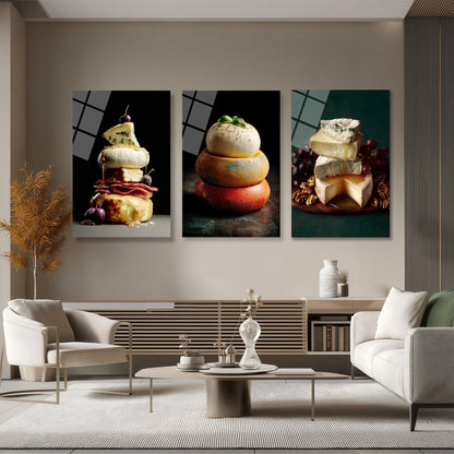 ÜÇLÜ DİKEY CAM TABLO SETİ - TT4125