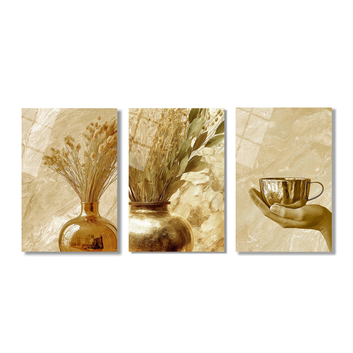 ÜÇLÜ DİKEY CAM TABLO SETİ - TT4127