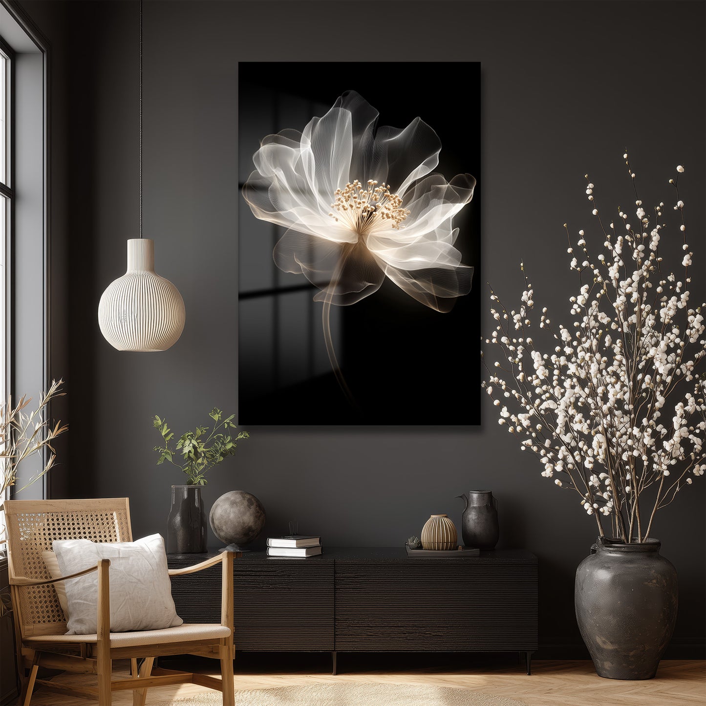 DEKORATİF DİKEY CAM TABLO - TT3408