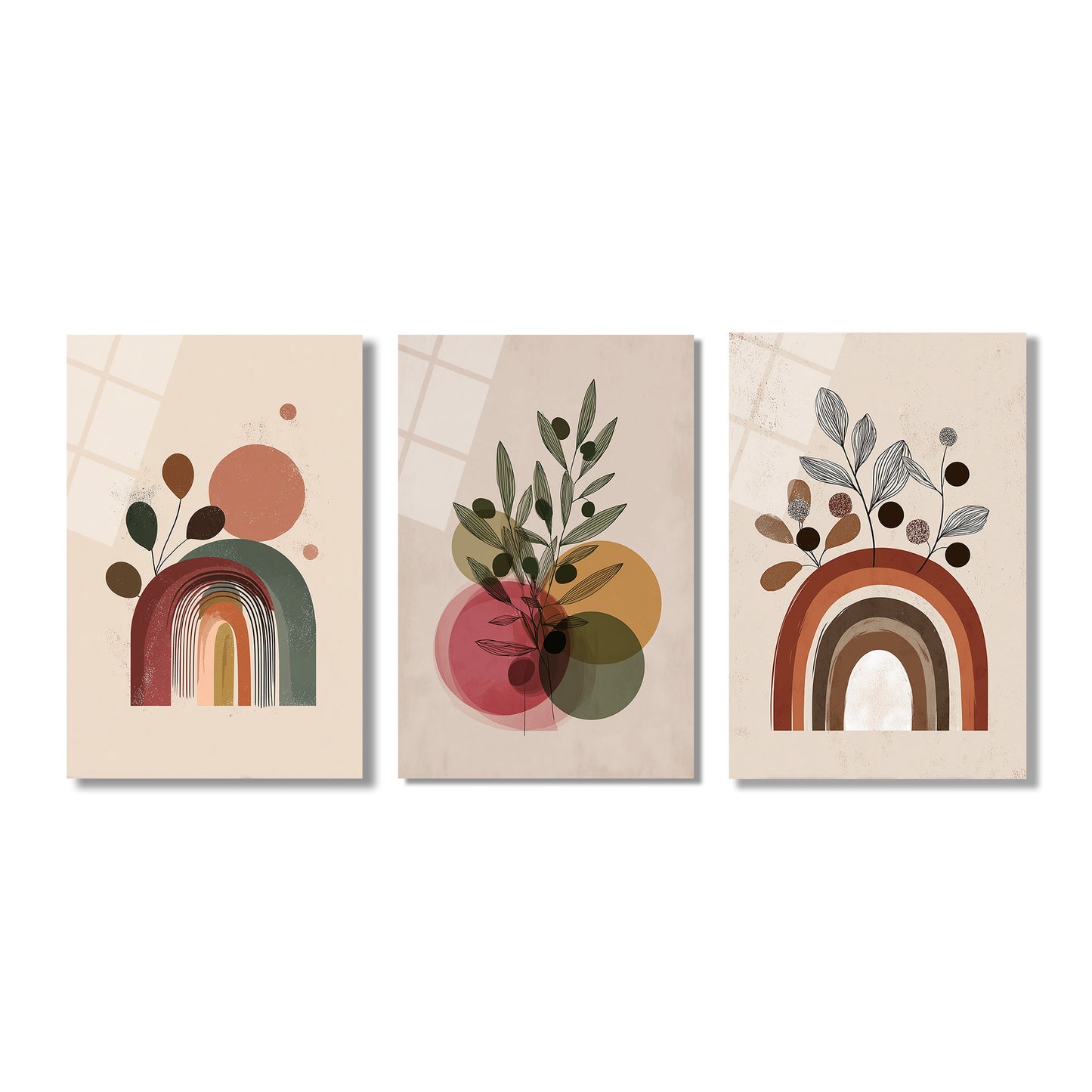 ÜÇLÜ DİKEY CAM TABLO SETİ - TT4136