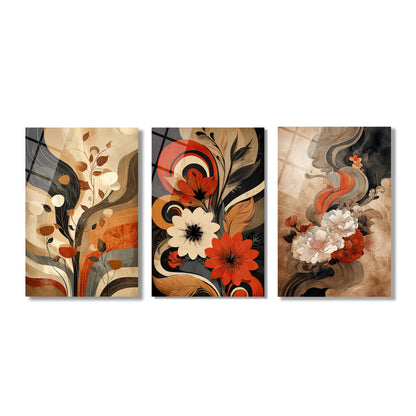 ÜÇLÜ DİKEY CAM TABLO SETİ - TT4141