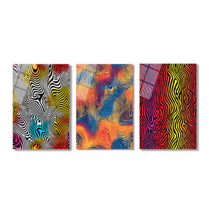 ÜÇLÜ DİKEY CAM TABLO SETİ - TT4143