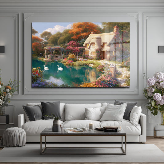 DEKORATİF YATAY CAM TABLO - TT3218