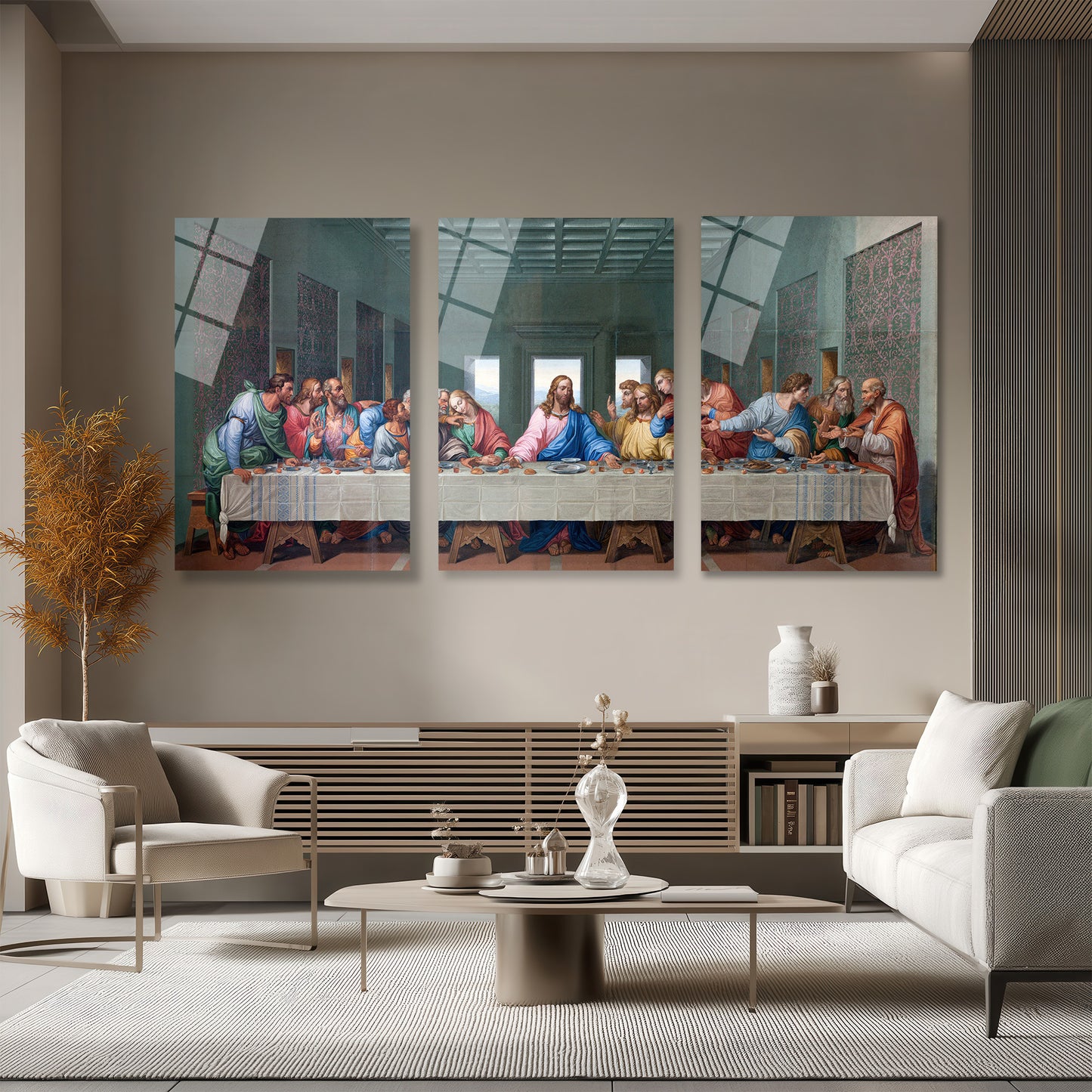 ÜÇLÜ DİKEY CAM TABLO SETİ - TT4073