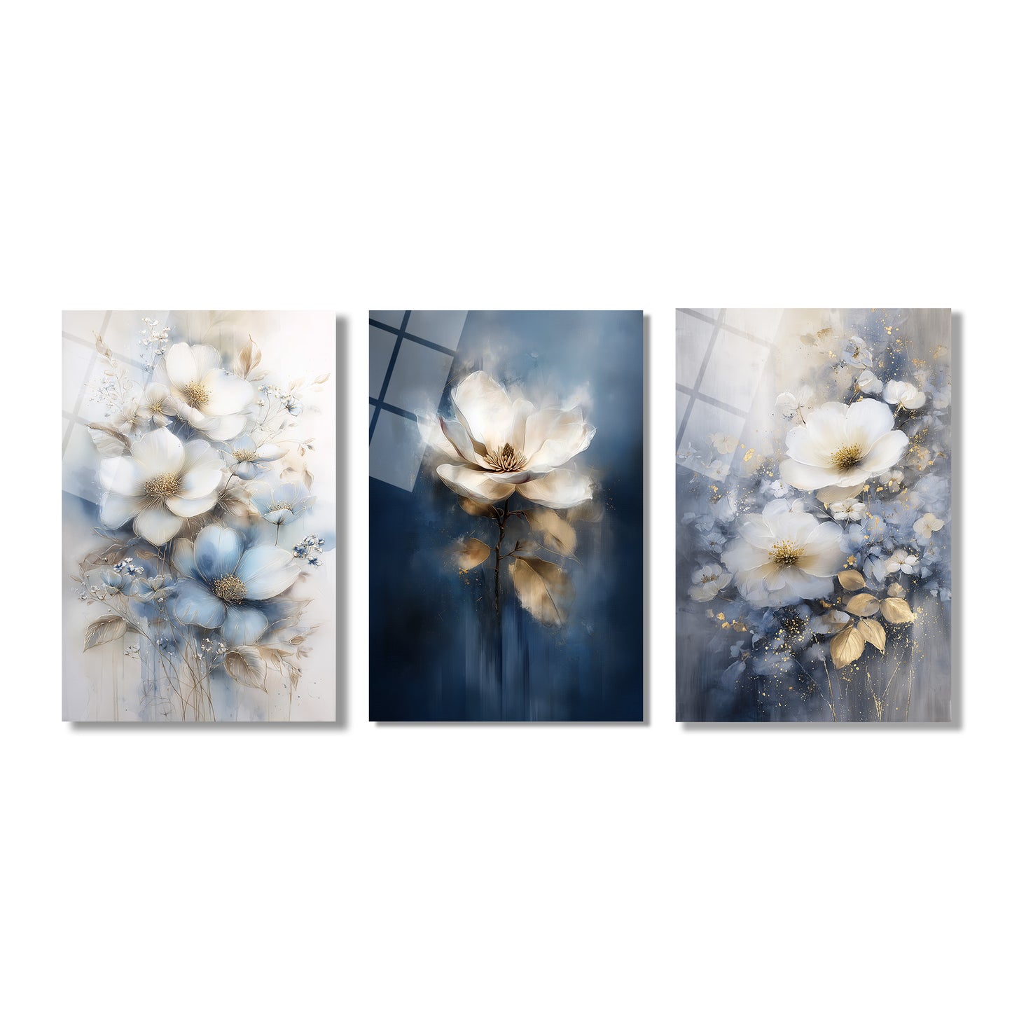 ÜÇLÜ DİKEY CAM TABLO SETİ - TT4152