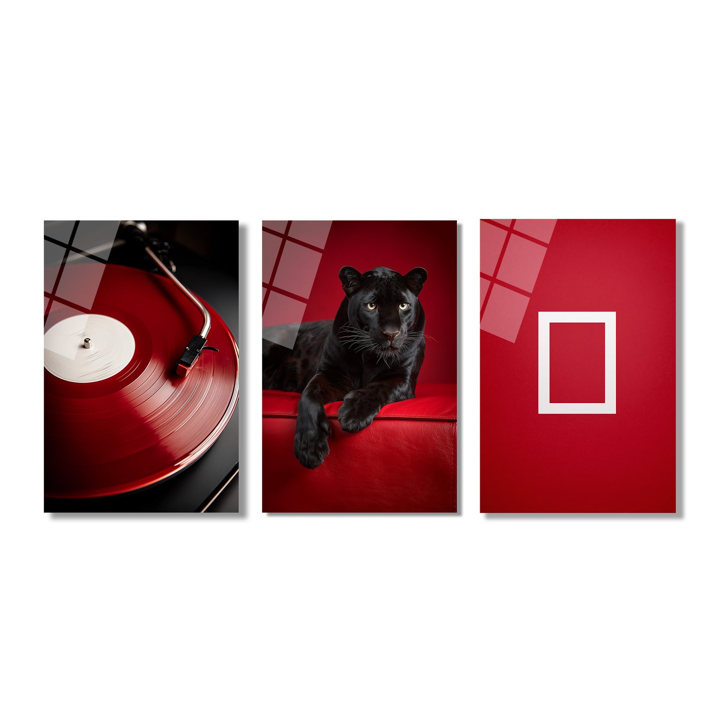 ÜÇLÜ DİKEY CAM TABLO SETİ - TT4153