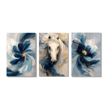 ÜÇLÜ DİKEY CAM TABLO SETİ - TT4155