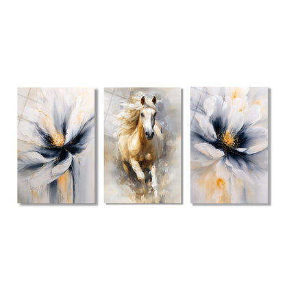 ÜÇLÜ DİKEY CAM TABLO SETİ - TT4157