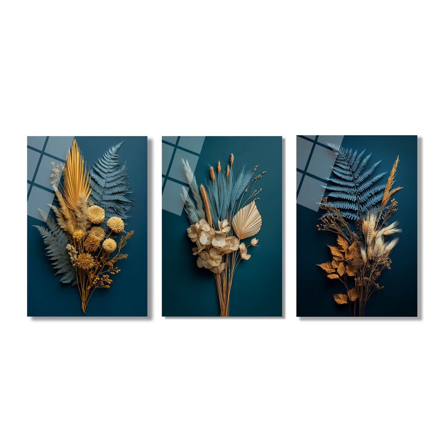 ÜÇLÜ DİKEY CAM TABLO SETİ - TT4160