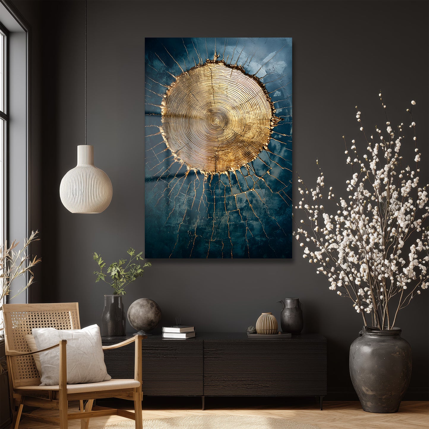 DEKORATİF DİKEY CAM TABLO - TT3411