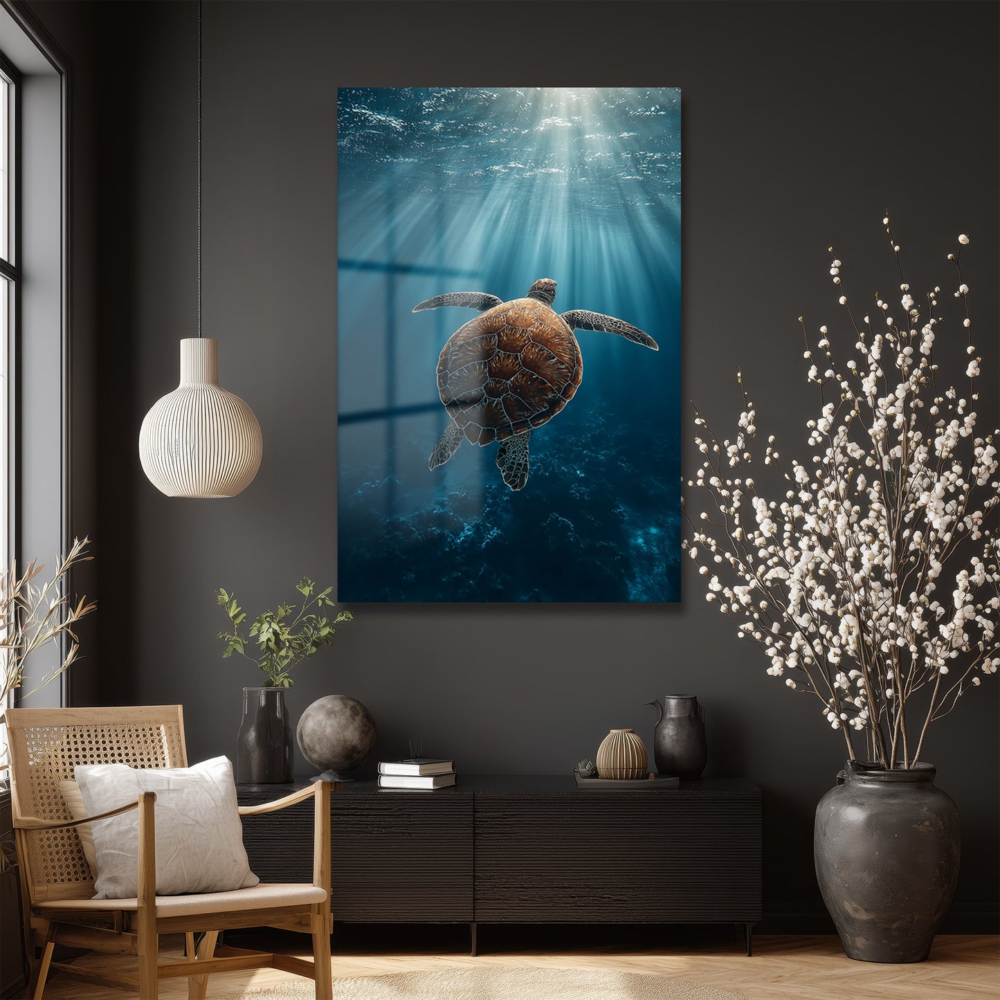 DEKORATİF DİKEY CAM TABLO - TT3483