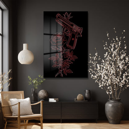 DEKORATİF DİKEY CAM TABLO - TT3352