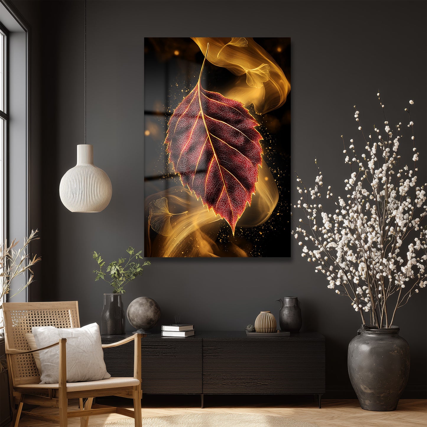 DEKORATİF DİKEY CAM TABLO - TT3413