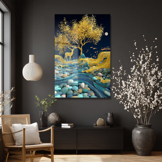 DEKORATİF DİKEY CAM TABLO - TT3359