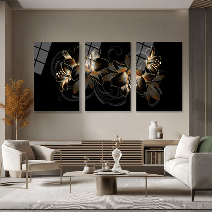 ÜÇLÜ DİKEY CAM TABLO SETİ - TT4080