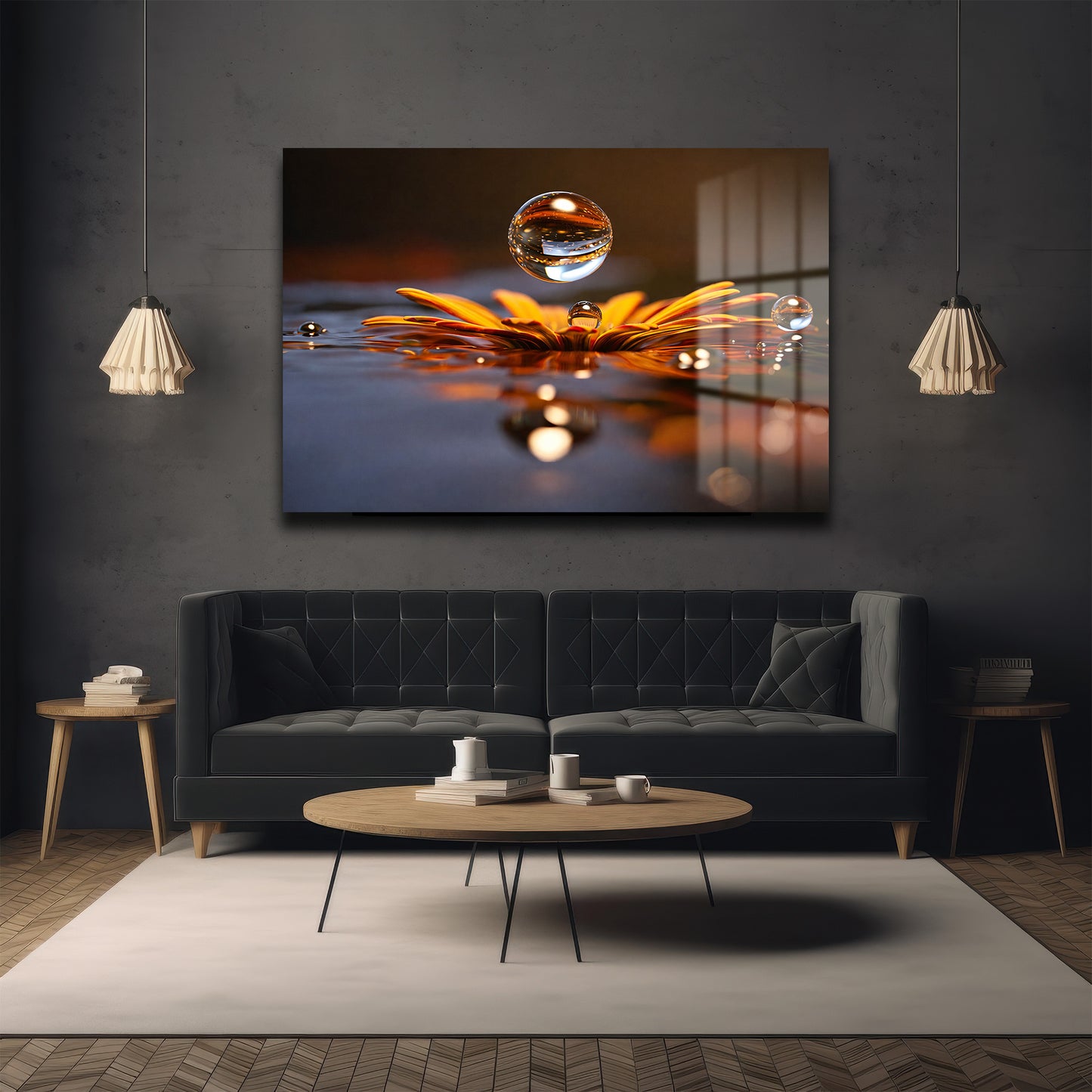 DEKORATİF YATAY CAM TABLO - TT3124