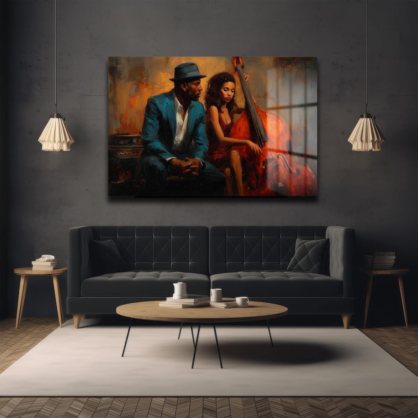 DEKORATİF YATAY CAM TABLO - TT3164