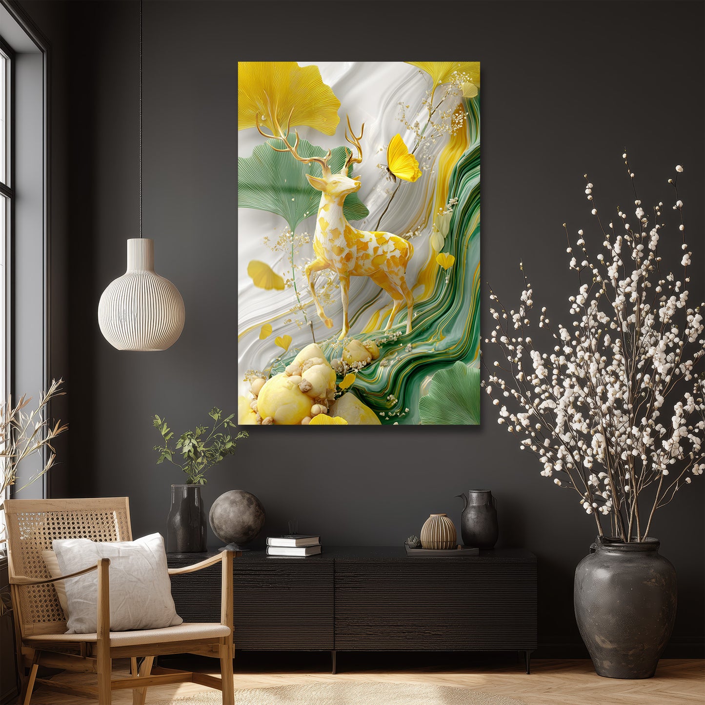 DEKORATİF DİKEY CAM TABLO - TT3360