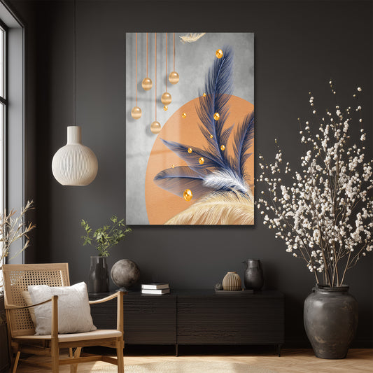 DEKORATİF DİKEY CAM TABLO - TT3497