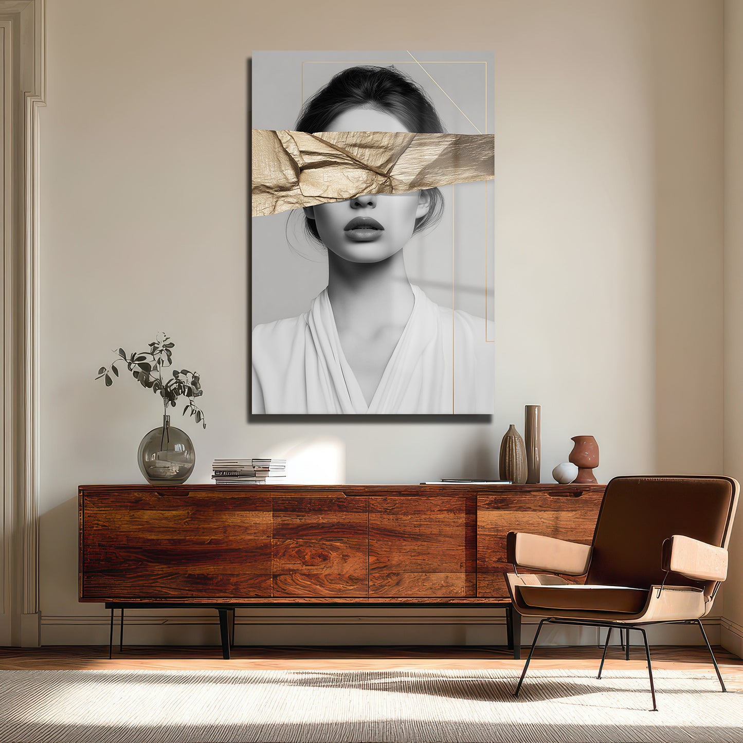 DEKORATİF DİKEY CAM TABLO - TT3356