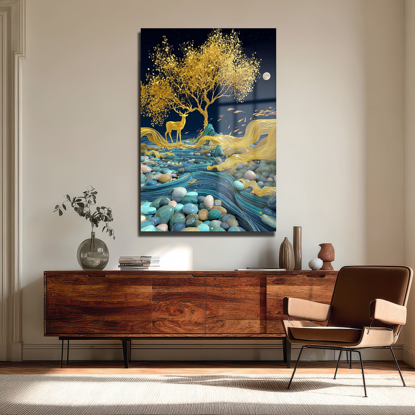 DEKORATİF DİKEY CAM TABLO - TT3359