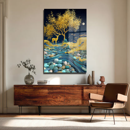 DEKORATİF DİKEY CAM TABLO - TT3359