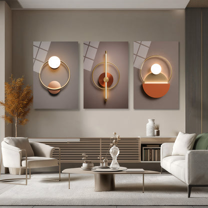 ÜÇLÜ DİKEY CAM TABLO SETİ - TT4147