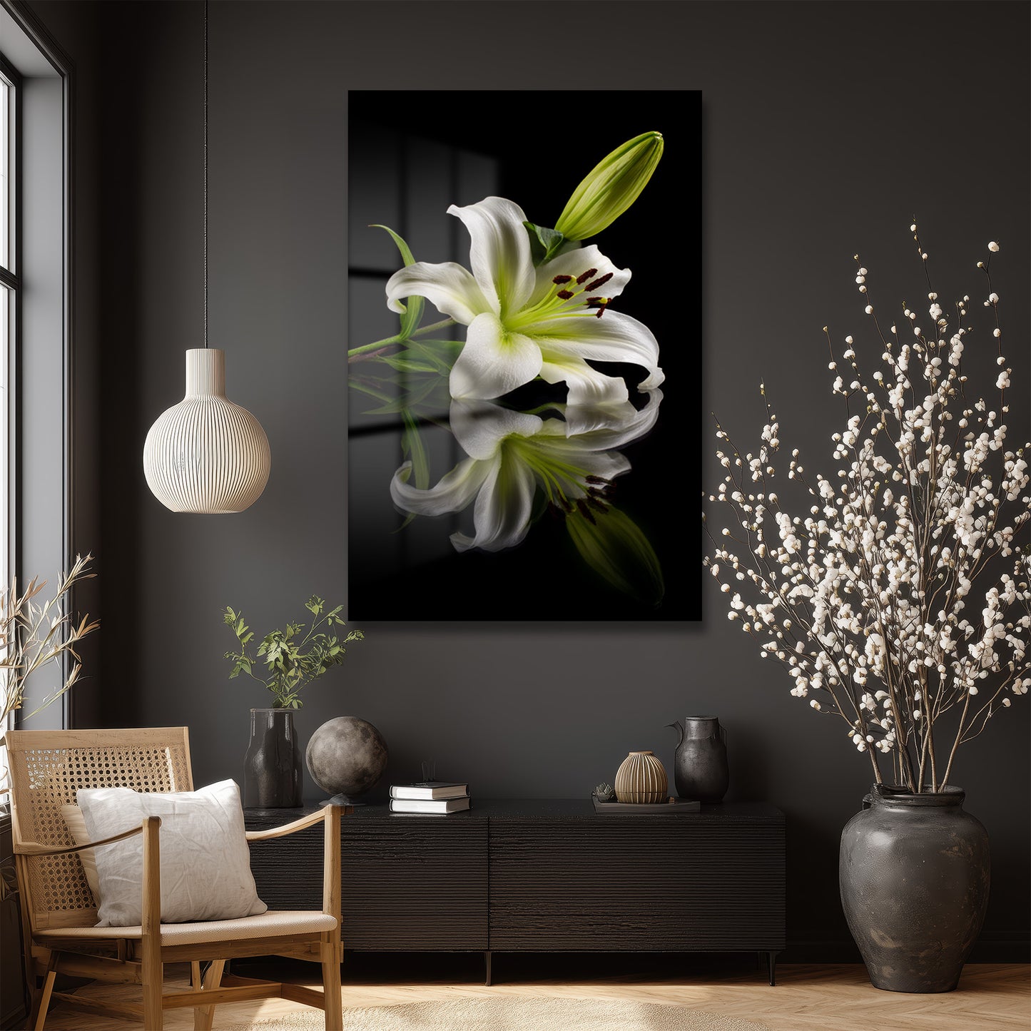 DEKORATİF DİKEY CAM TABLO - TT3433