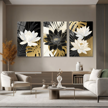 ÜÇLÜ DİKEY CAM TABLO SETİ - TT4082