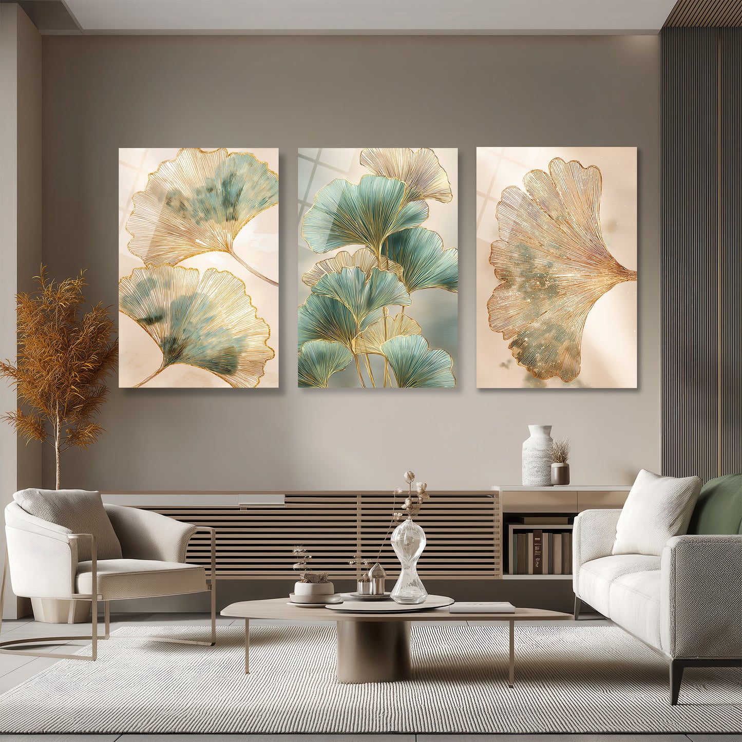 ÜÇLÜ DİKEY CAM TABLO SETİ - TT4149