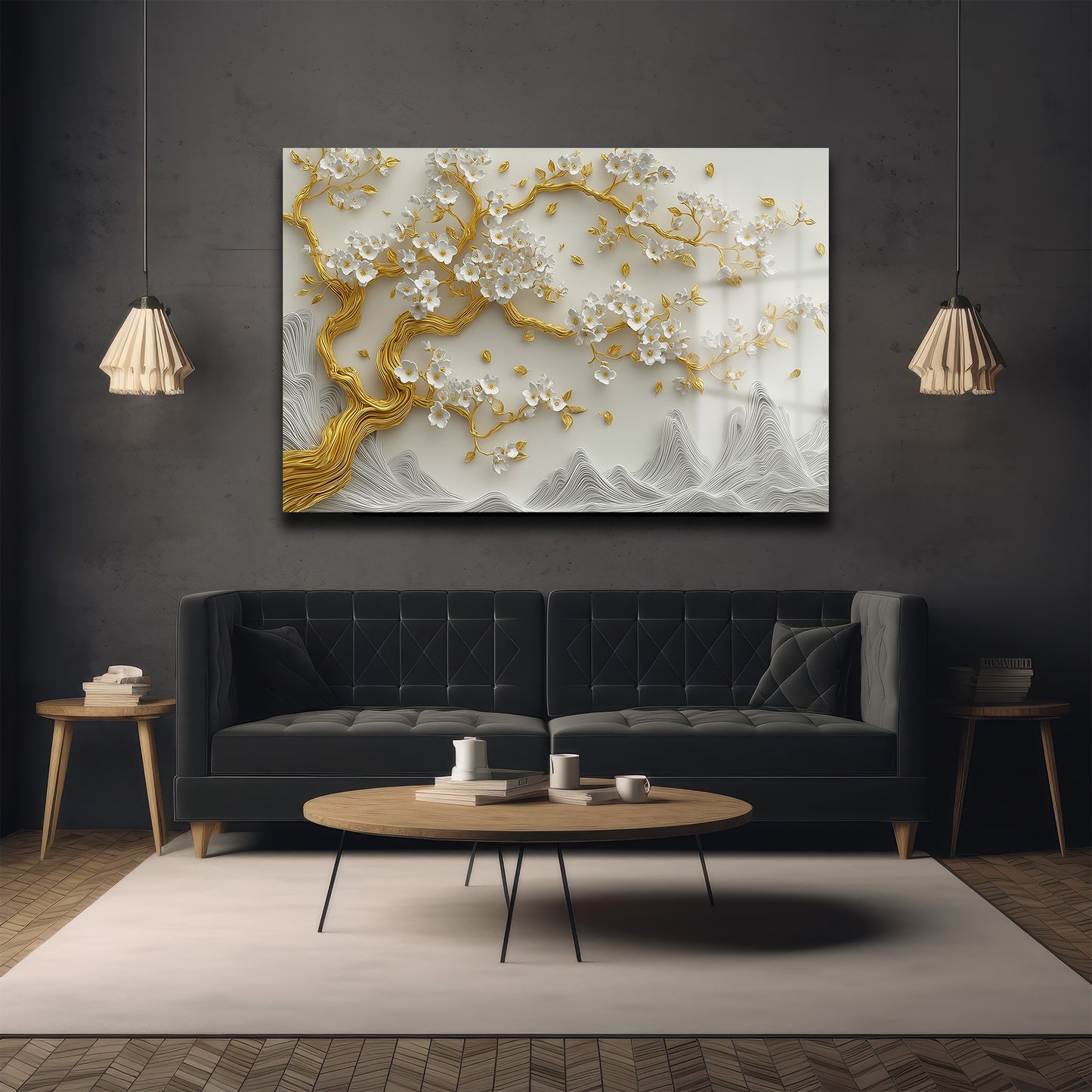 DEKORATİF YATAY CAM TABLO - TT3179