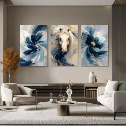 ÜÇLÜ DİKEY CAM TABLO SETİ - TT4155