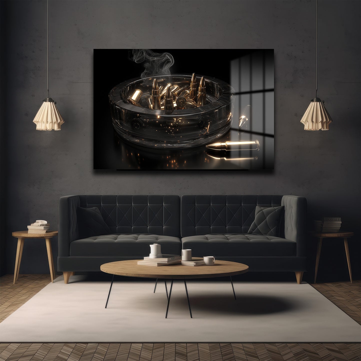 DEKORATİF YATAY CAM TABLO - TT3187