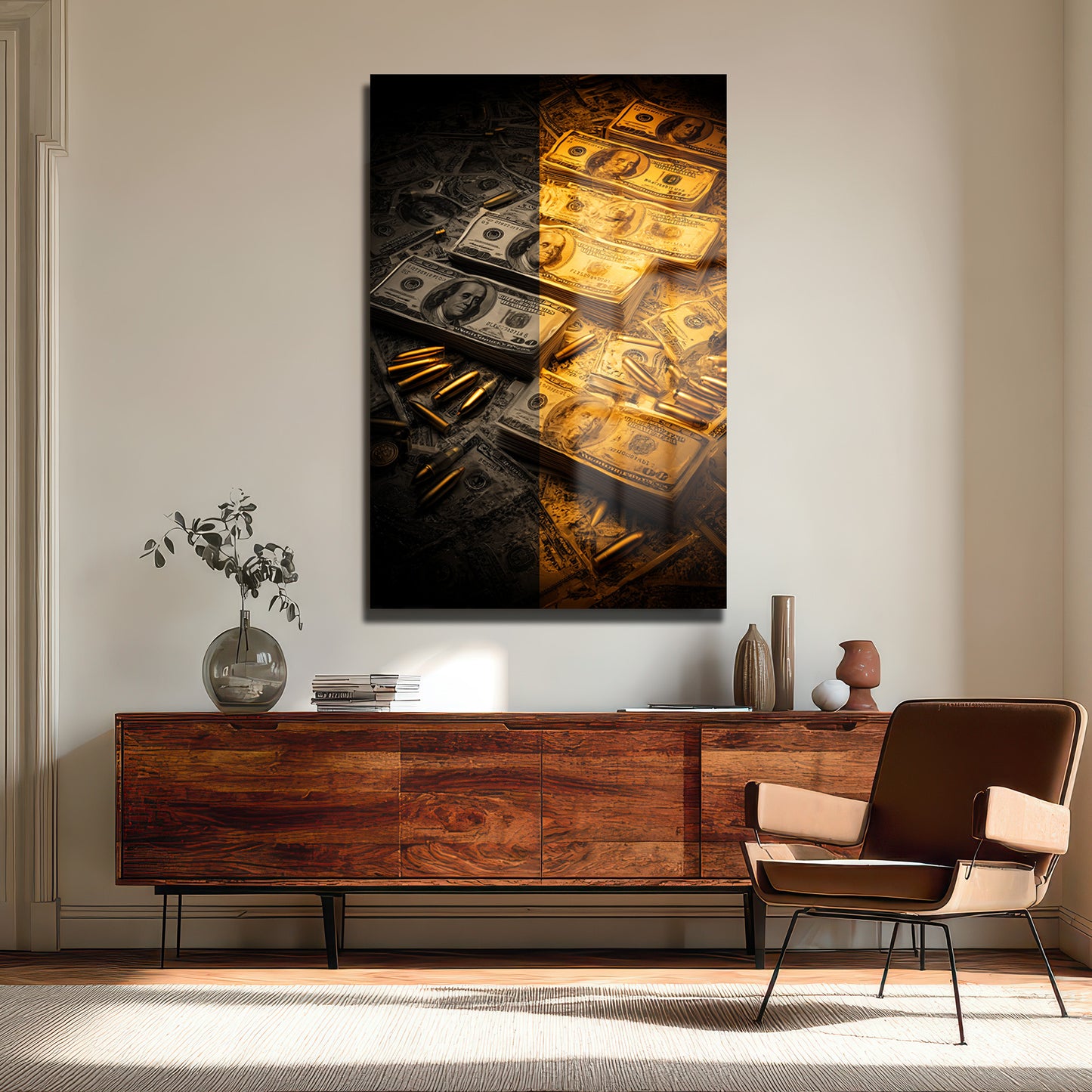 DEKORATİF DİKEY CAM TABLO - TT3372