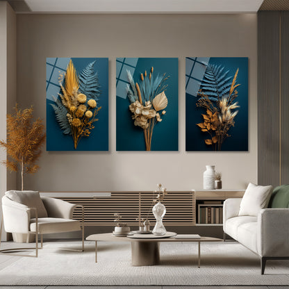 ÜÇLÜ DİKEY CAM TABLO SETİ - TT4160