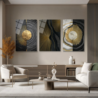 ÜÇLÜ DİKEY CAM TABLO SETİ - TT4161