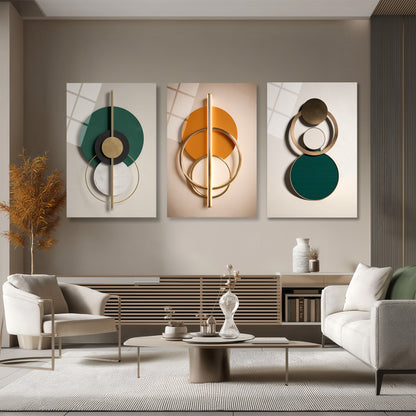 ÜÇLÜ DİKEY CAM TABLO SETİ - TT4162