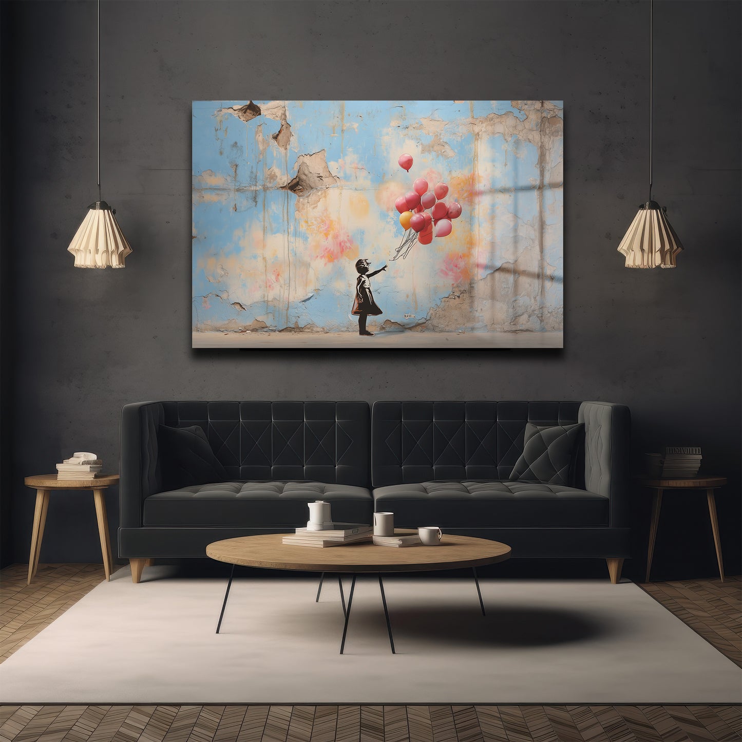 DEKORATİF YATAY CAM TABLO - TT3192