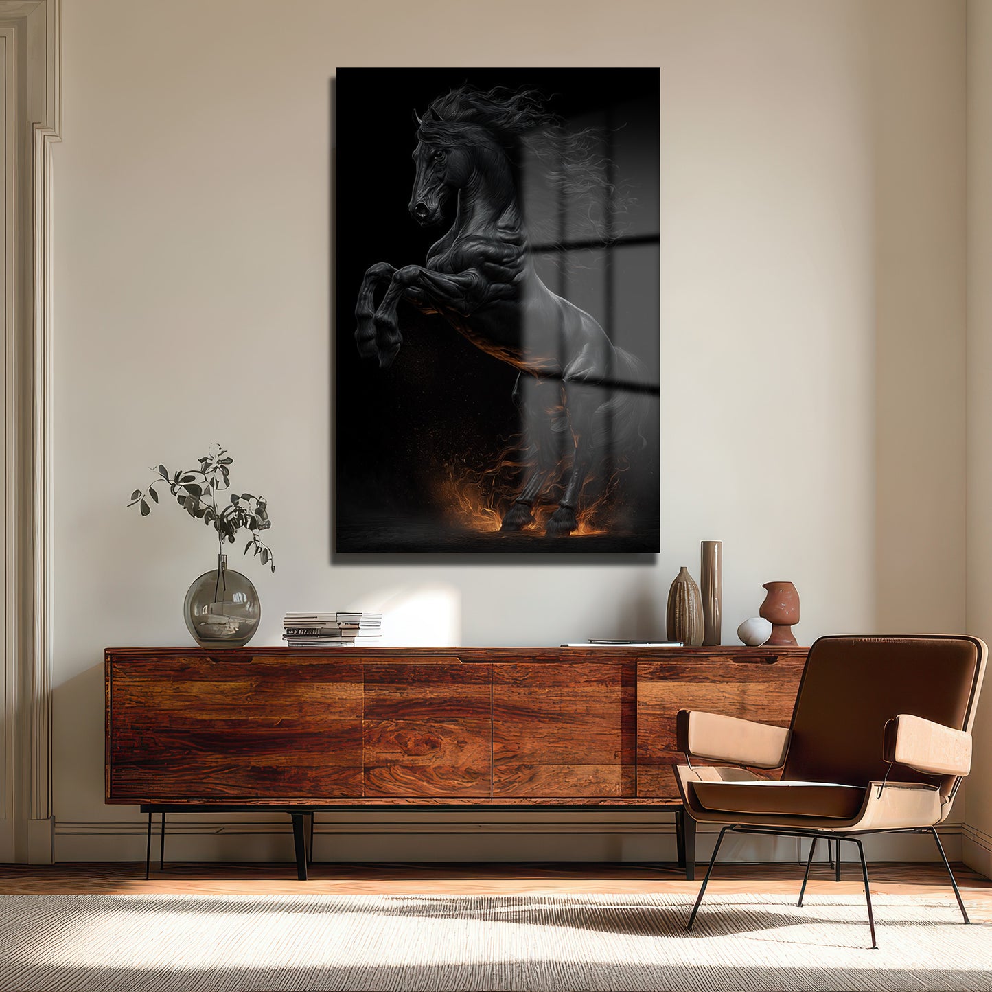 DEKORATİF DİKEY CAM TABLO - TT3329