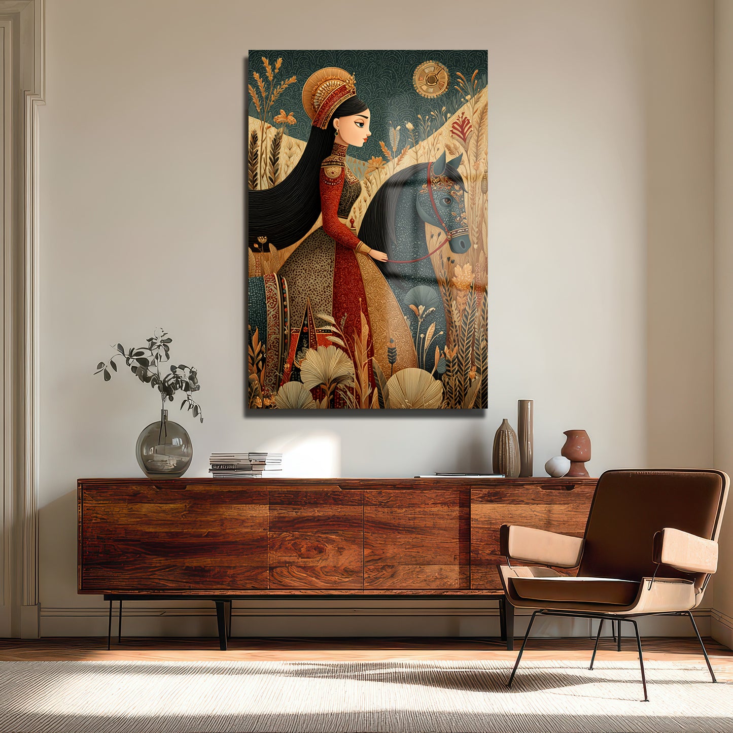 DEKORATİF DİKEY CAM TABLO - TT3448