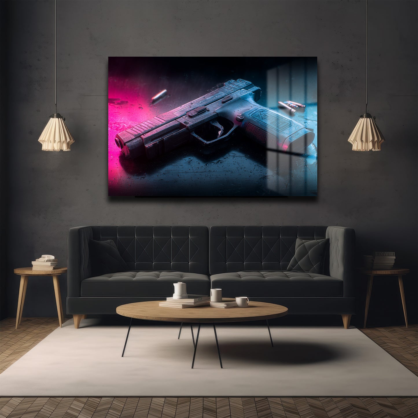 DEKORATİF YATAY CAM TABLO - TT3193