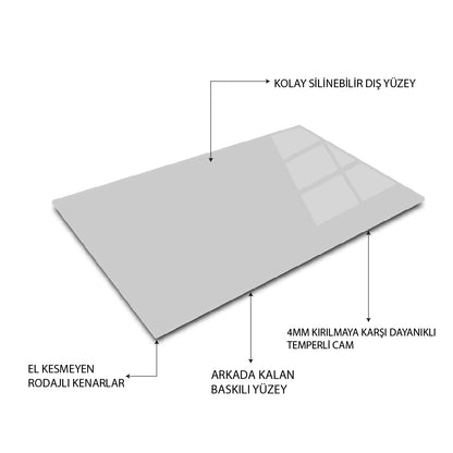 ALTIN TÜY DİKEY CAM TABLO