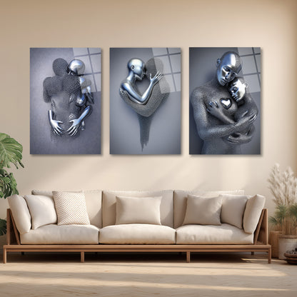 ÜÇLÜ DİKEY CAM TABLO SETİ - TT4154