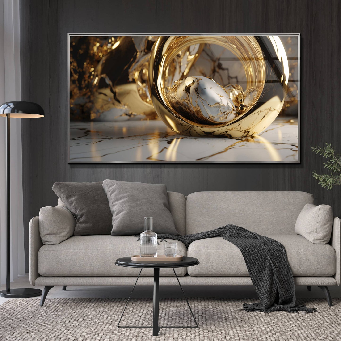 DEKORATİF YATAY CAM TABLO - CF0909