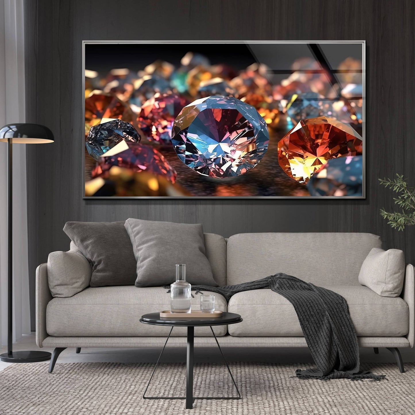 DEKORATİF YATAY CAM TABLO - CF0968