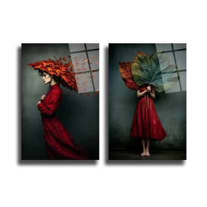 İKİLİ DİKEY CAM TABLO SETİ - TT4008