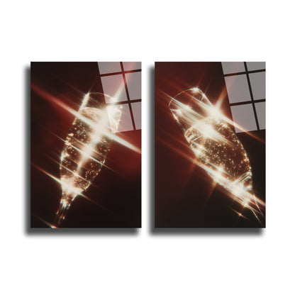 İKİLİ DİKEY CAM TABLO SETİ - TT4005