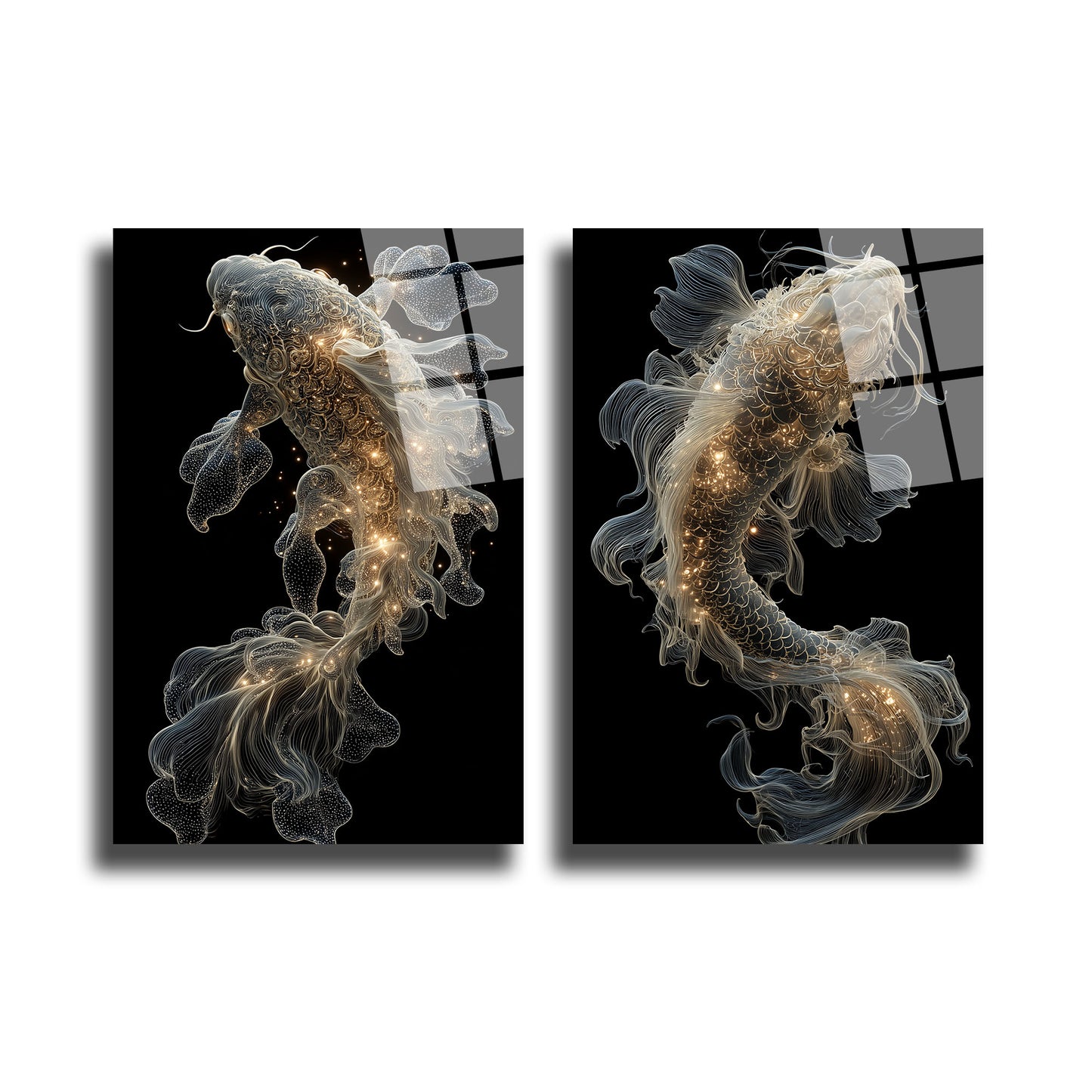 İKİLİ DİKEY CAM TABLO SETİ - TT4004