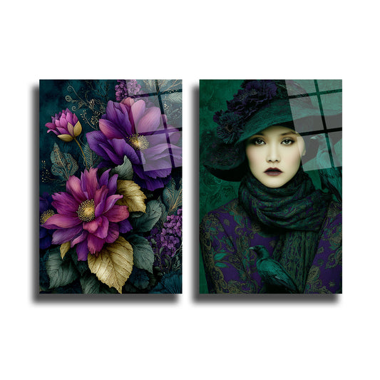 İKİLİ DİKEY CAM TABLO SETİ - TT4010